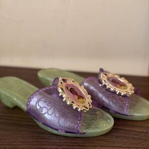 Disney Princess Tiana Glittery Jelly Dress-Up Shoes – Kids 2-4